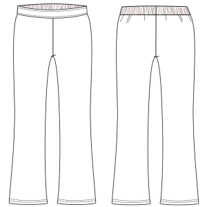Moldes de confeccion para DAMA Pantalones Pantalon  661